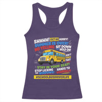 Funny School Bus Driver Life Racerback Tank Top Back to School Teacher Kids