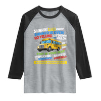 Funny School Bus Driver Life Raglan Shirt Back to School Teacher Kids