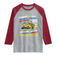 Funny School Bus Driver Life Raglan Shirt Back to School Teacher Kids