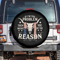 Cow Bull Skull American Flag Vintage Western Spare Tire Cover - Wonder Print Shop