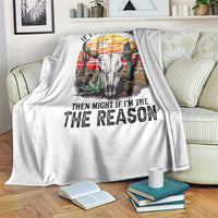 Cow Bull Skull Throw Blanket If Problem Vintage Then You Might Be Reason - Wonder Print Shop