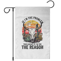 Cow Bull Skull Garden Flag If Problem Vintage Then You Might Be Reason - Wonder Print Shop