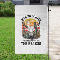 Cow Bull Skull Garden Flag If Problem Vintage Then You Might Be Reason - Wonder Print Shop