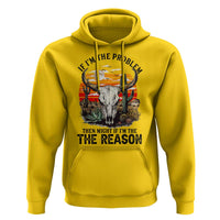 Cow Bull Skull Hoodie If Problem Vintage Then You Might Be Reason - Wonder Print Shop