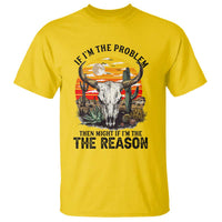 Cow Bull Skull T Shirt If Problem Vintage Then You Might Be Reason - Wonder Print Shop