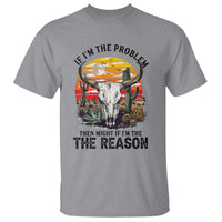 Cow Bull Skull T Shirt If Problem Vintage Then You Might Be Reason - Wonder Print Shop