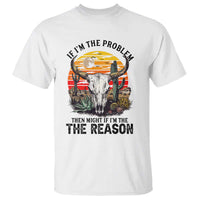 Cow Bull Skull T Shirt If Problem Vintage Then You Might Be Reason - Wonder Print Shop