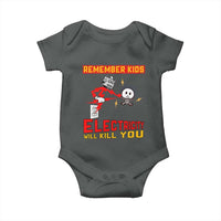 Funny Electrician Baby Onesie Remember Kids Electricity Will Kill You - Wonder Print Shop