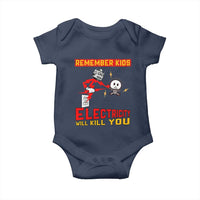 Funny Electrician Baby Onesie Remember Kids Electricity Will Kill You - Wonder Print Shop