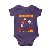 Funny Electrician Baby Onesie Remember Kids Electricity Will Kill You - Wonder Print Shop
