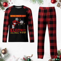 Funny Electrician Plaid Pajama Set Remember Kids Electricity Will Kill You - Wonder Print Shop