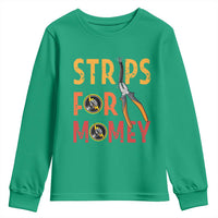 Funny Electrician Youth Sweatshirt Strips For Money Electrical Humor - Wonder Print Shop