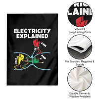 Funny Electricity Garden Flag Ohm's Law Electricity Explained - Wonder Print Shop