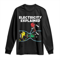 Funny Electricity Long Sleeve Shirt Ohm's Law Electricity Explained - Wonder Print Shop