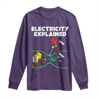 Funny Electricity Long Sleeve Shirt Ohm's Law Electricity Explained - Wonder Print Shop