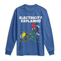 Funny Electricity Long Sleeve Shirt Ohm's Law Electricity Explained - Wonder Print Shop