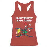 Funny Electricity Racerback Tank Top Ohm's Law Electricity Explained - Wonder Print Shop