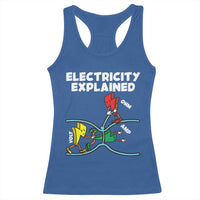 Funny Electricity Racerback Tank Top Ohm's Law Electricity Explained - Wonder Print Shop