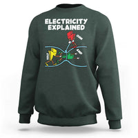 Funny Electricity Sweatshirt Ohm's Law Electricity Explained - Wonder Print Shop