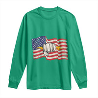 Electrician American Flag Long Sleeve Shirt Patriotic Electrical Worker - Wonder Print Shop