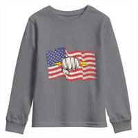 Electrician American Flag Youth Sweatshirt Patriotic Electrical Worker - Wonder Print Shop