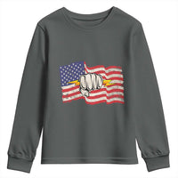 Electrician American Flag Youth Sweatshirt Patriotic Electrical Worker - Wonder Print Shop