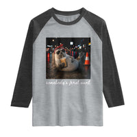 Somebody's Feral Aunt Raglan Shirt Funny Neil The Seal Meme