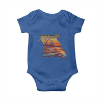 Retro Gateway Arch St Louis Missouri Map Outline Baby Onesie