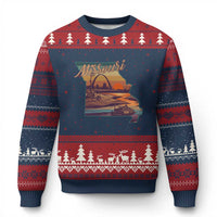 Retro Gateway Arch St Louis Missouri Map Outline Ugly Christmas Sweater