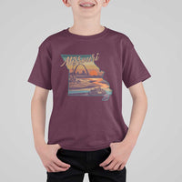 Retro Gateway Arch St Louis Missouri Map Outline T Shirt For Kid