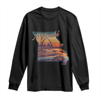 Retro Gateway Arch St Louis Missouri Map Outline Long Sleeve Shirt