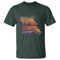Retro Gateway Arch St Louis Missouri Map Outline T Shirt