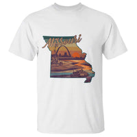 Retro Gateway Arch St Louis Missouri Map Outline T Shirt