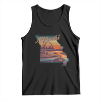 Retro Gateway Arch St Louis Missouri Map Outline Tank Top