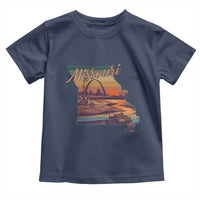 Retro Gateway Arch St Louis Missouri Map Outline Toddler T Shirt
