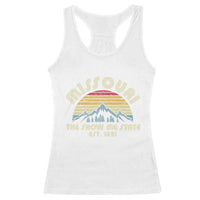 Retro Missouri The Show Me State USA America Souvenir Gift Racerback Tank Top The Show Me State USA America Souvenir