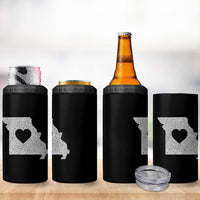 Missouri Home Distressed Missouri State Map with Heart 4 in 1 Can Cooler Tumbler