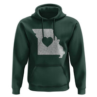 Missouri Home Distressed Missouri State Map with Heart Hoodie