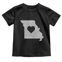 Missouri Home Distressed Missouri State Map with Heart Toddler T Shirt
