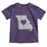 Missouri Home Distressed Missouri State Map with Heart Toddler T Shirt