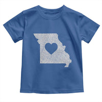 Missouri Home Distressed Missouri State Map with Heart Toddler T Shirt