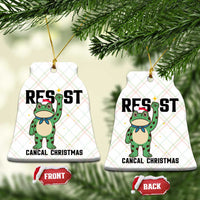 Resist Frog Ceramic Ornament Funny Portland Protest ICE Activist Meme - Wonder Print Shop