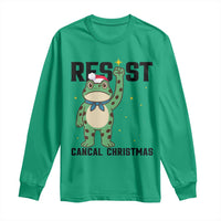 Resist Frog Long Sleeve Shirt Funny Portland Protest ICE Activist Meme - Wonder Print Shop