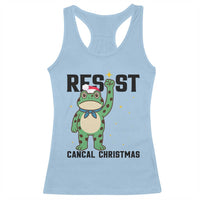 Resist Frog Racerback Tank Top Funny Portland Protest ICE Activist Meme - Wonder Print Shop