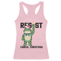 Resist Frog Racerback Tank Top Funny Portland Protest ICE Activist Meme - Wonder Print Shop