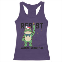 Resist Frog Racerback Tank Top Funny Portland Protest ICE Activist Meme - Wonder Print Shop
