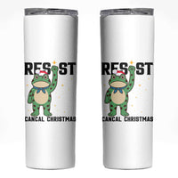 Resist Frog Skinny Tumbler Funny Portland Protest ICE Activist Meme - Wonder Print Shop
