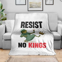 Resist Frog Throw Blanket No Kings In America Political 2025 - Wonder Print Shop