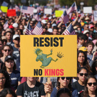 Resist Frog Protest Sign No Kings In America Political 2025 - Wonder Print Shop