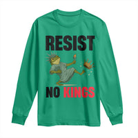 Resist Frog Long Sleeve Shirt No Kings In America Political 2025 - Wonder Print Shop